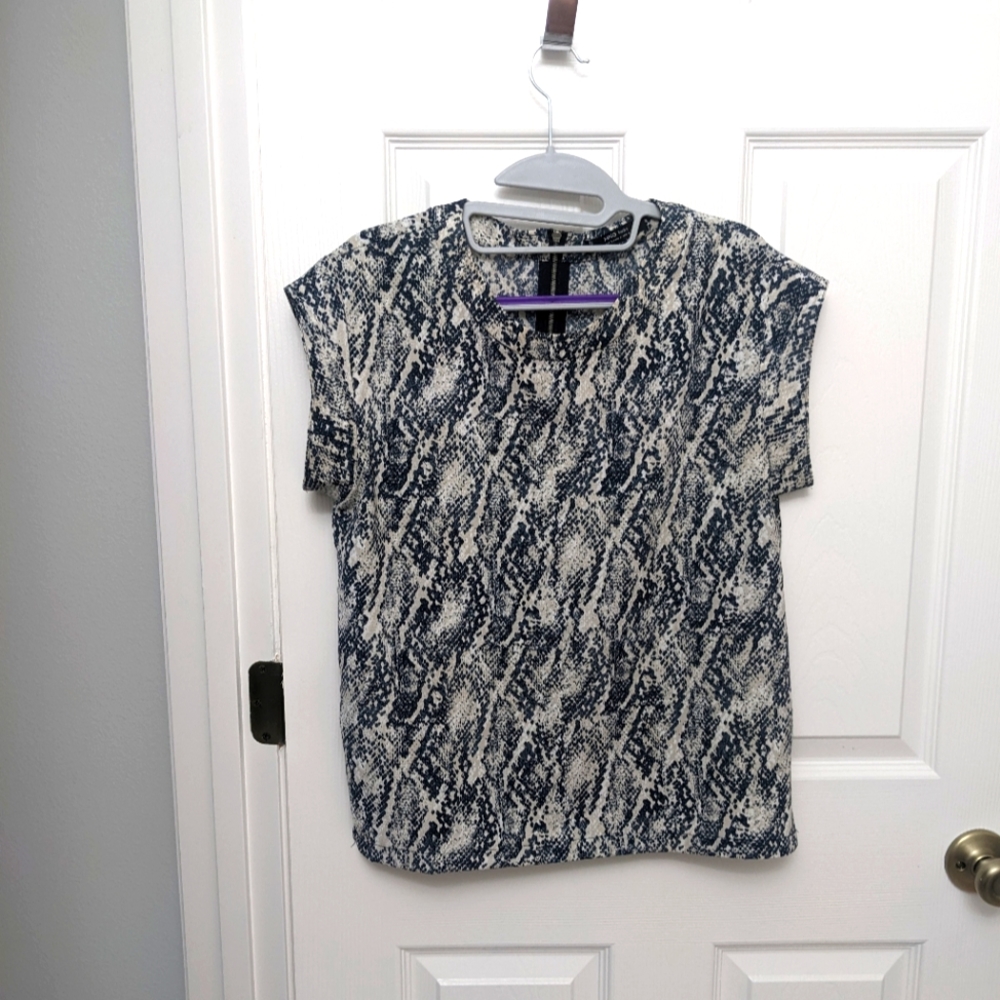 Mng Basics Classic Print Blouse - image 1